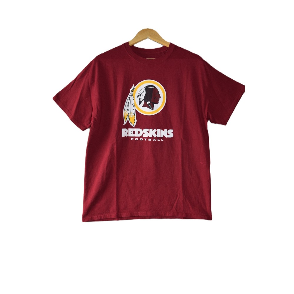Redskins Football T-Shirt Mens Large Burgundy Good Graphic Tee NFL